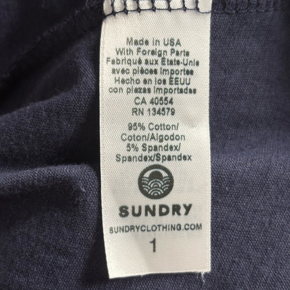 Sundry anthropologie boho Verona Maxi Tee Dress Blue Striped Knit Casual small - Picture 15 of 15